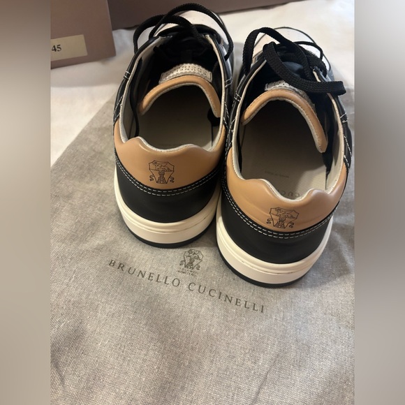 Brunello Cucinelli Black and Cream Sneakers - Picture 7 of 10